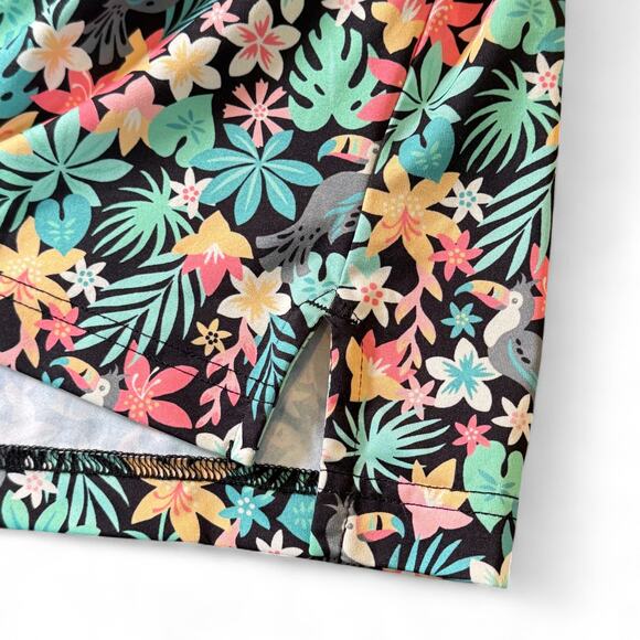 Chubbies Bloomerang Tropical Floral Short Sleeve Performance Golf Polo Shirt S - Picture 6 of 7